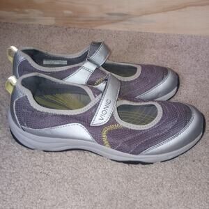Women's Vionic Maryjane Shoes 8 334Sunset/9032 Grey/Silver Hook/Loop
